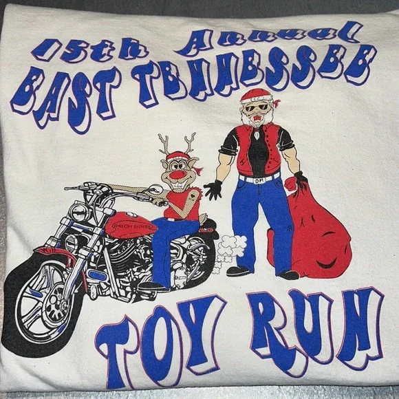 2006 15th Annual East Tennessee Toy Run Long Sleeve motorcycle T-shirt - Picture 5 of 5